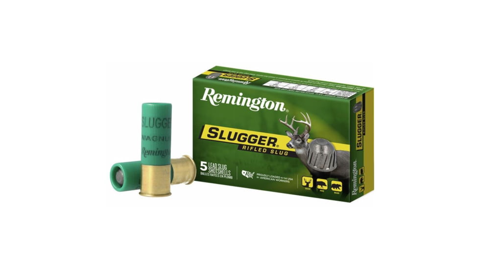 Remington Slugger Rifled Slug 12 Gauge 1 oz 3in Shotgun Slug Ammo, 250 Rounds, 20270CASE