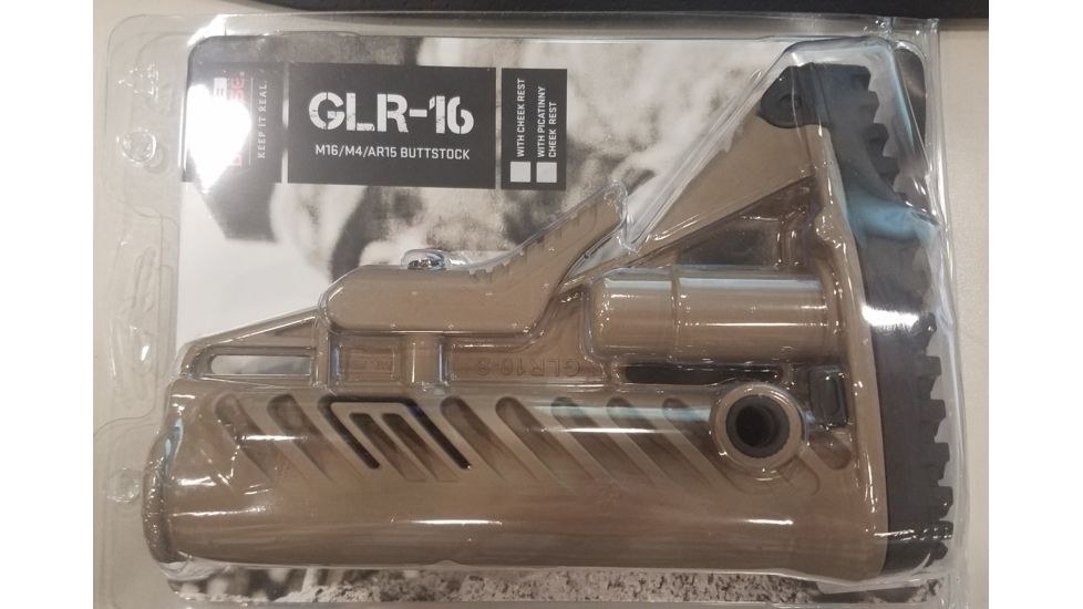 FAB Defense AR-15/M4 Stock With Battery Storage And Rubber Buttpad, FDE, FX-GLR16T