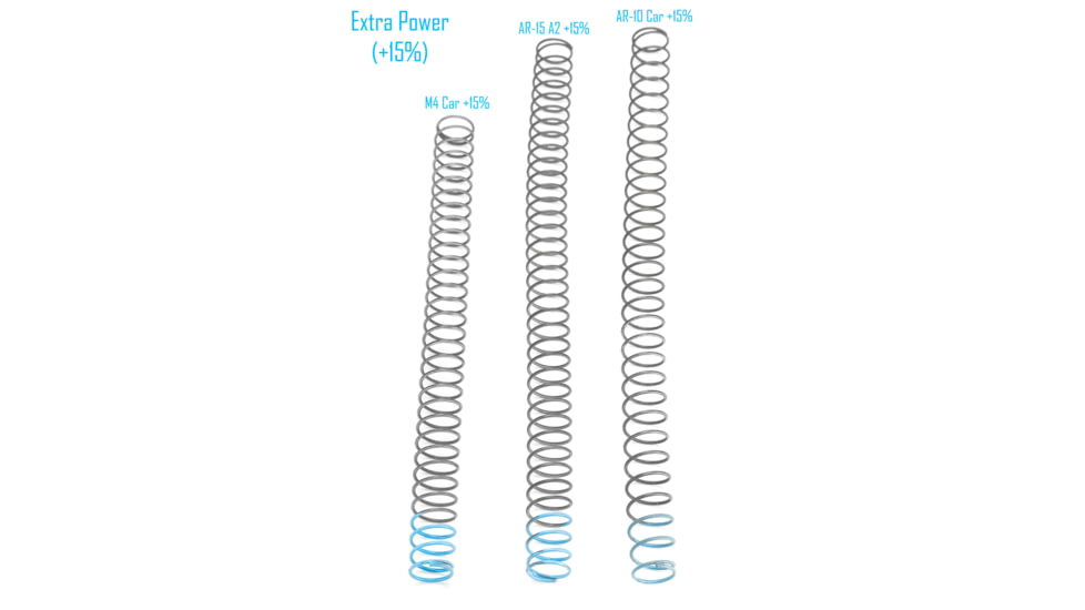 Griffin Armament Extra Power Buffer Spring, AR-15 A2, +15%, Black, Large, GABSAR15A215