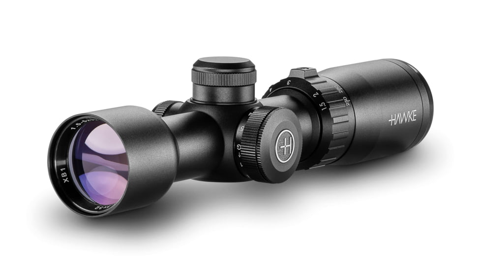 Hawke Sport Optics XB1 Crossbow Scope, 1.5-5x32mm, 1in, SFP, SR IR w/ Illuminated SR Reticle, Black, 12221