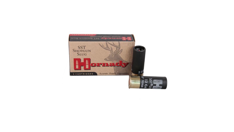 Hornady Custom Lite 12 Gauge 300 grain 2.75 in Flex Tip eXpanding Slug Centerfire Shotgun Slug Ammo, 5 Rounds, 86230