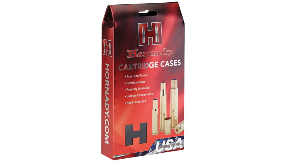 Hornady Rifle Cartridge Cases 7mm PRC Unprimed, 50 Pk, Brass, 86404