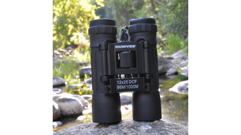 Humvee Compact Rubber Binocular - 12 X 25 - HMV-B-12X25B