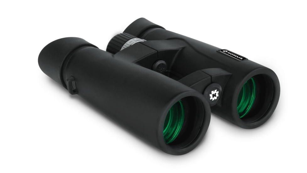 Konus Mission 10x42 mm Open Bridge BAK-4 Roof Prisms Binocular, Black/Green, 2271