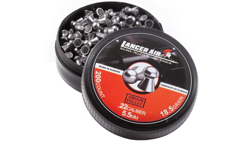 Lancer Tactical .22 Caliber 18.5 Gram Air Gun Pellets, Domed, LTA-PLD55-185G200