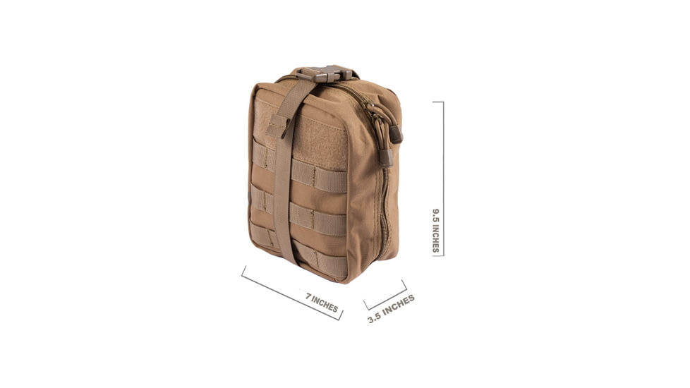 Lancer Tactical Admin Pouch w/ Molle, Khaki, CA-2055K