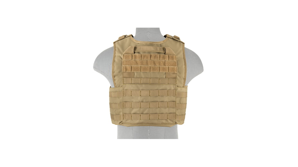 Lancer Tactical Battle 1000D Nylon MOLLE Tactical Vest, Tan, CA-1850GTN