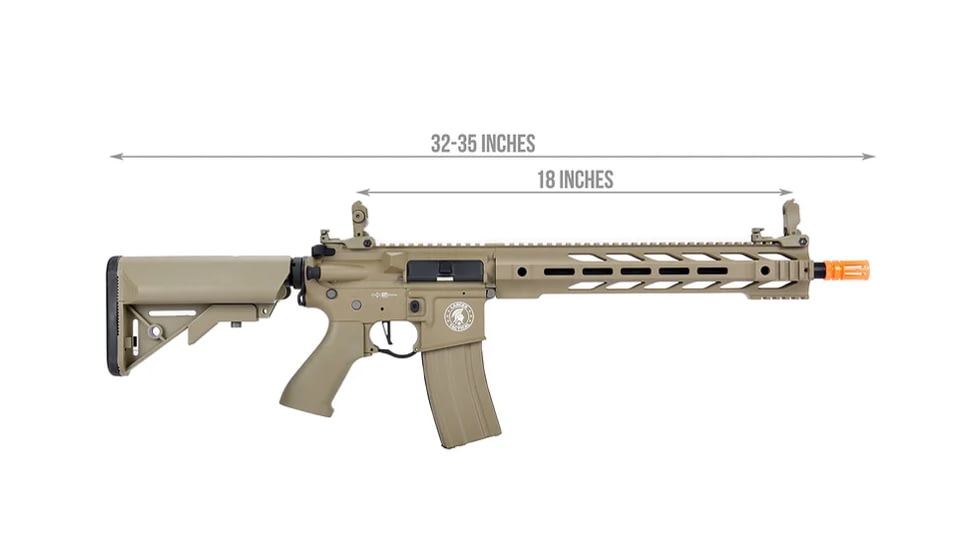 Lancer Tactical Gen 2 ProLine M4 SPR Interceptor Airsoft AEG Rifle, Tan, LT-25T-G2-ME