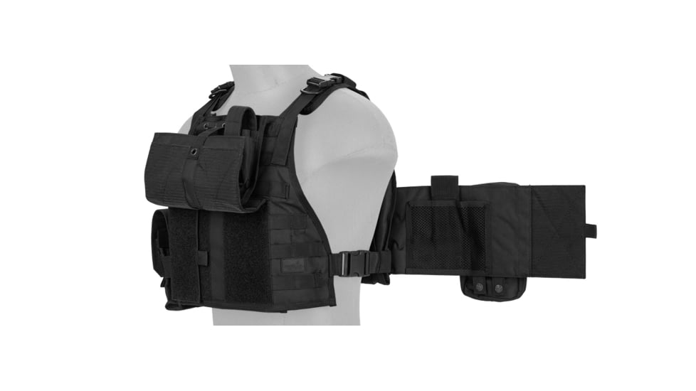 Lancer Tactical Tactical Assault Plate Carrier Vest, Black, CA-305BN