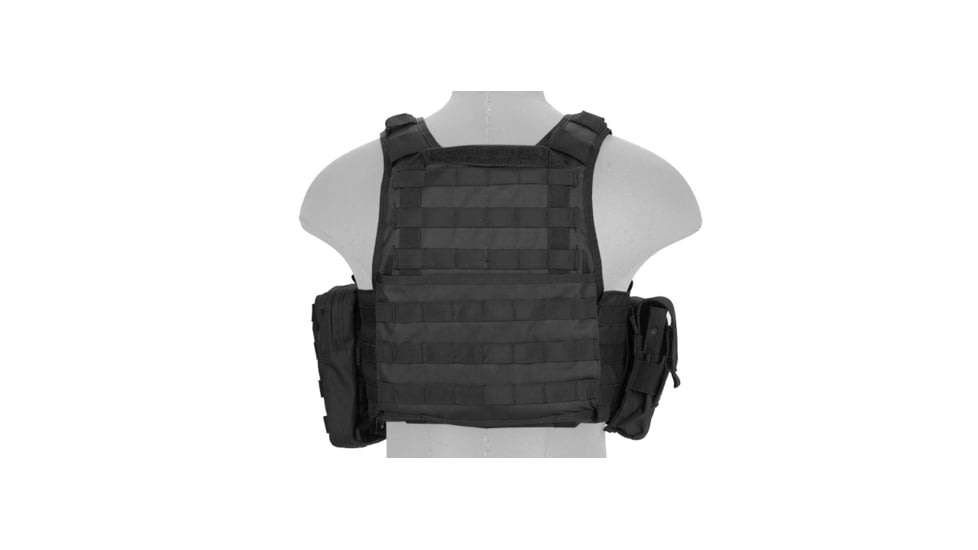 Lancer Tactical Tactical Assault Plate Carrier Vest, Black, CA-305BN