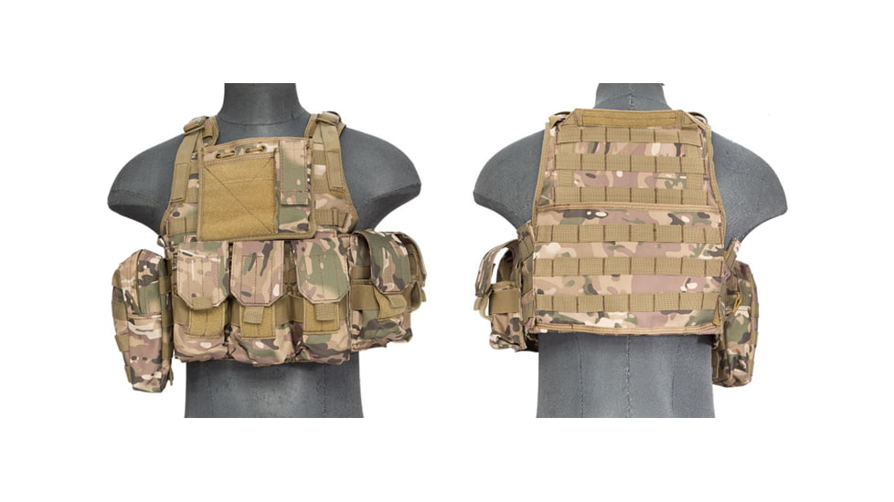 Lancer Tactical Tactical Assault Plate Carrier Vest, Camo, CA-305CN