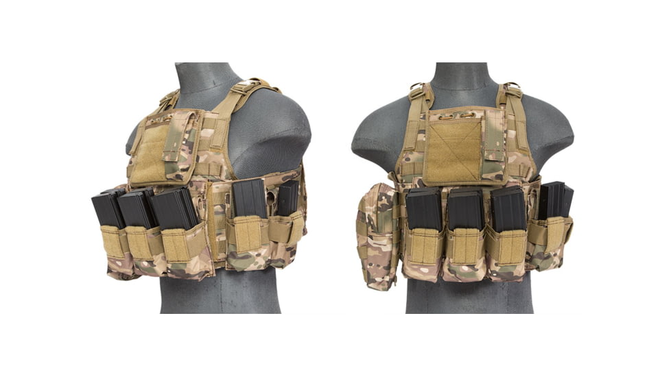 Lancer Tactical Tactical Assault Plate Carrier Vest, Camo, CA-305CN