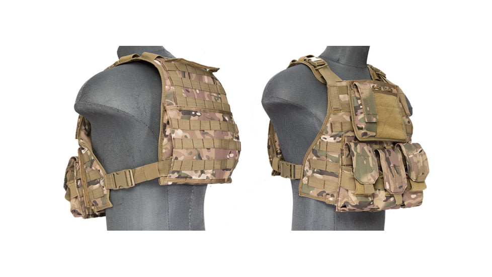 Lancer Tactical Tactical Assault Plate Carrier Vest, Camo, CA-305CN