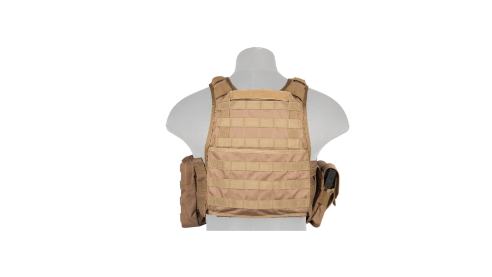 Lancer Tactical Tactical Assault Plate Carrier Vest, Coyote Brown, CA-305KN