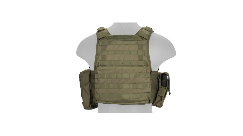 Lancer Tactical Tactical Assault Plate Carrier Vest, Olive Drab, CA-305GN