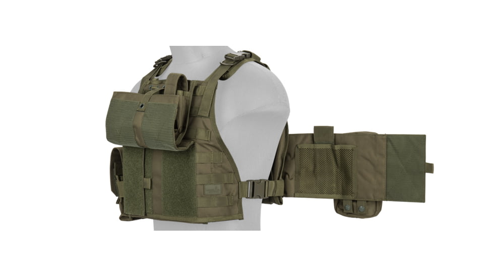 Lancer Tactical Tactical Assault Plate Carrier Vest, Olive Drab, CA-305GN