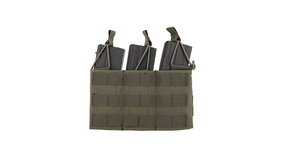 Lancer Tactical Variable Depth Adjustment MOLLE Triple Mag Pouch, Olive Drab, CA-379GN