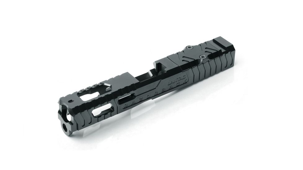 LANTAC Razorback Stripped Light Slide, Glock 19 Gen1-3, Black 01-GSS-GEN13-G19-LT