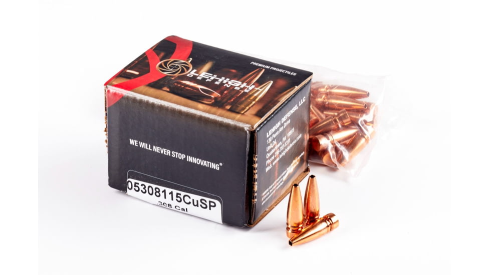 Lehigh Defense .308 Caliber 115 Grain Controlled Chaos Centerfire Rifle Bullets, 50 Rounds, 05308115CuSP