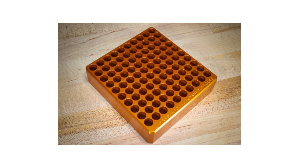 Lyman Ammo Checker Block, 9mm, 100 Hole, Brown, 7833036