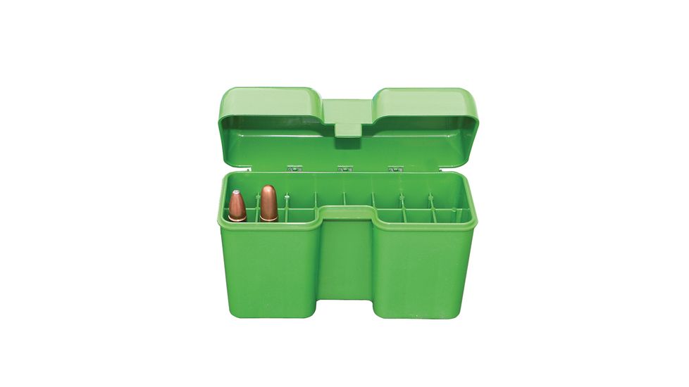 MTM Flip-top Ammo Box .270 to .300 WSM &amp; .45-70 Green RF22-SM-10