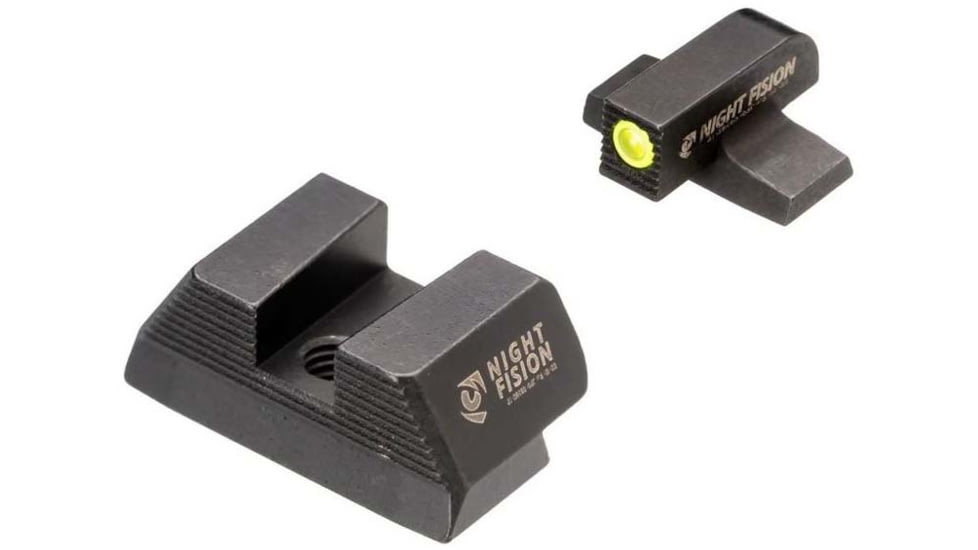 Night Fision Optics Ready Stealth SIG Sauer Night Sight Set, SIG P320 w/ Holosun SCS, #8 Yellow Front, Blank Rear, SIG-180-157-165-YGZX