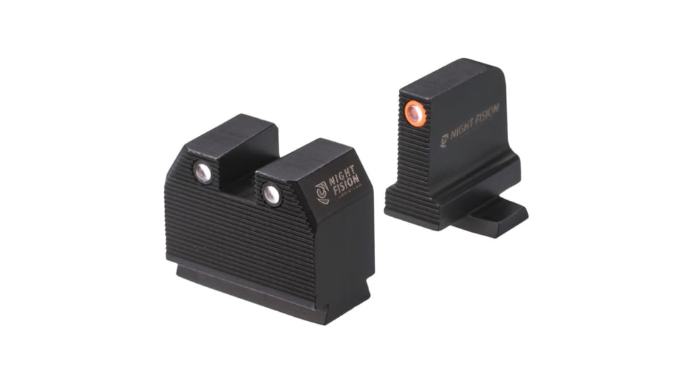 Night Fision Optics Ready Stealth Night Sight Set, Sig P320 w/ DPP/509t/Acro, Orange Front, Black, SIG-180-455-440-OGZG