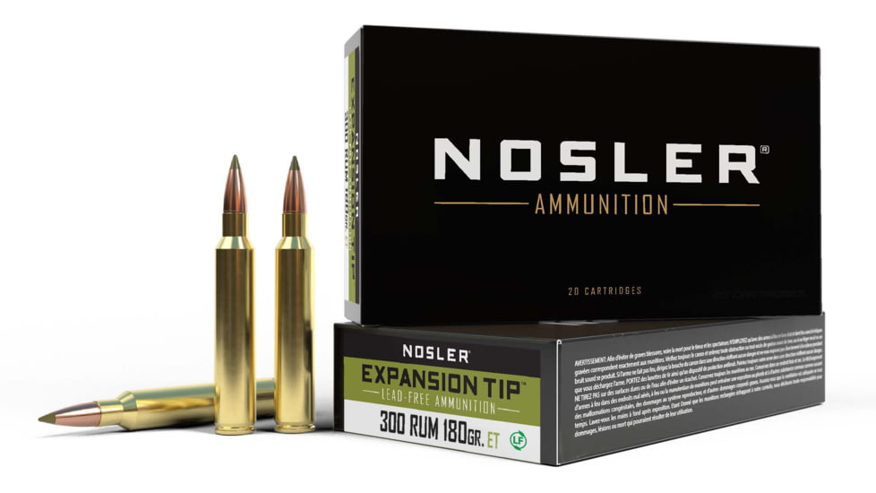 Nosler .300 RUM, E-Tip , 180 grain, Brass Cased, 20 Rounds, 40144