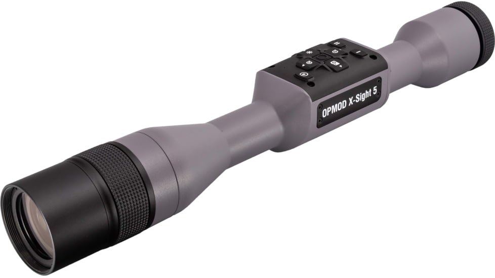 ATN OPMOD X-Sight 5, 5-25x, UHD Smart Day/Night Hunting Rifle Scope in Wolf Grey w/ Quick Detach Mount, Wolf Grey, DGWSXS5255OPWG