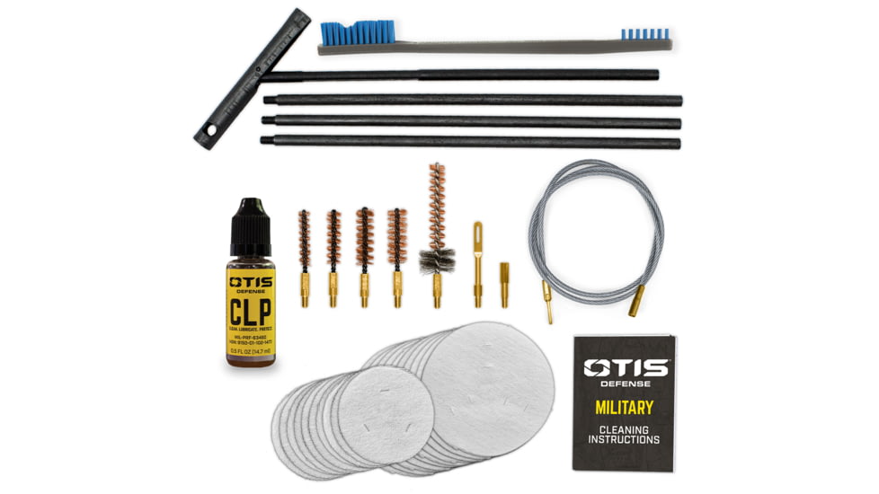 Otis Technology Warrior Series Basic Weapons Cleaning Kit, 5.56/7.62mm Rifles, 9mm/.45cal Pistols, MFG-904-5794