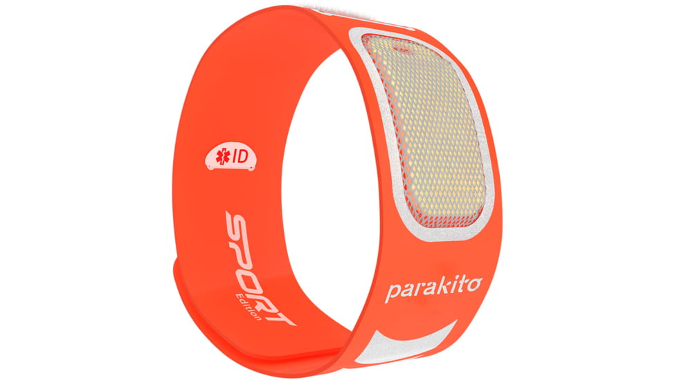 Parakito Mosquito Repellent Sport Band, w/ 2 Refills, Orange, One Size, FNGWBA1FRC03