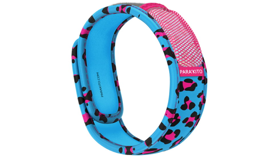 Parakito Mosquito Repellent Wristband w/ 2 Refills Leopard, Blue, One Size, LTPWB1G37