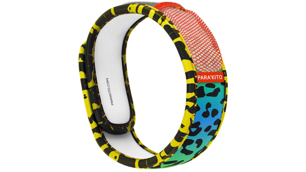 Parakito Mosquito Repellent Wristband w/ 2 Refills Leopard, Yellow, One Size, LTPWB1G35