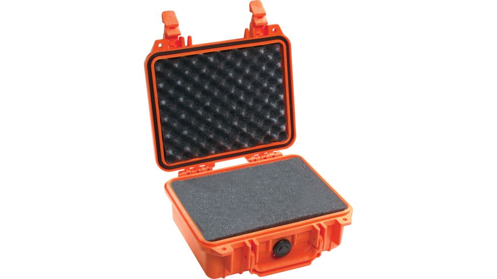 Pelican 1200 Small Protector Waterproof 10.6x10x4.8in Case, Orange w/ Foam