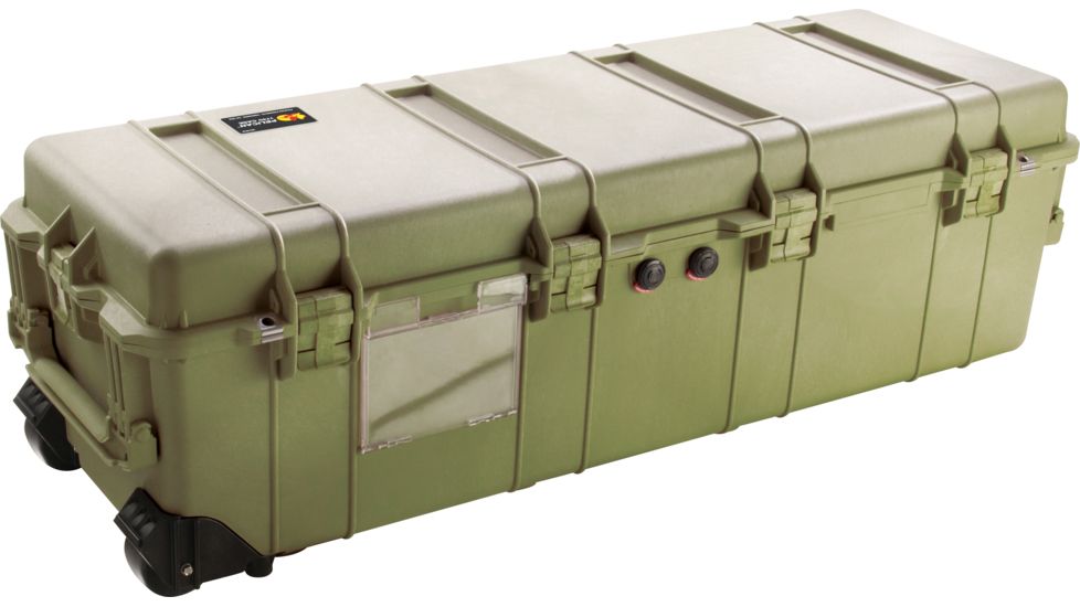 Pelican 1740 Series Long Case Crushproof Dry Box w/ Lid &amp; Foam, OD Green