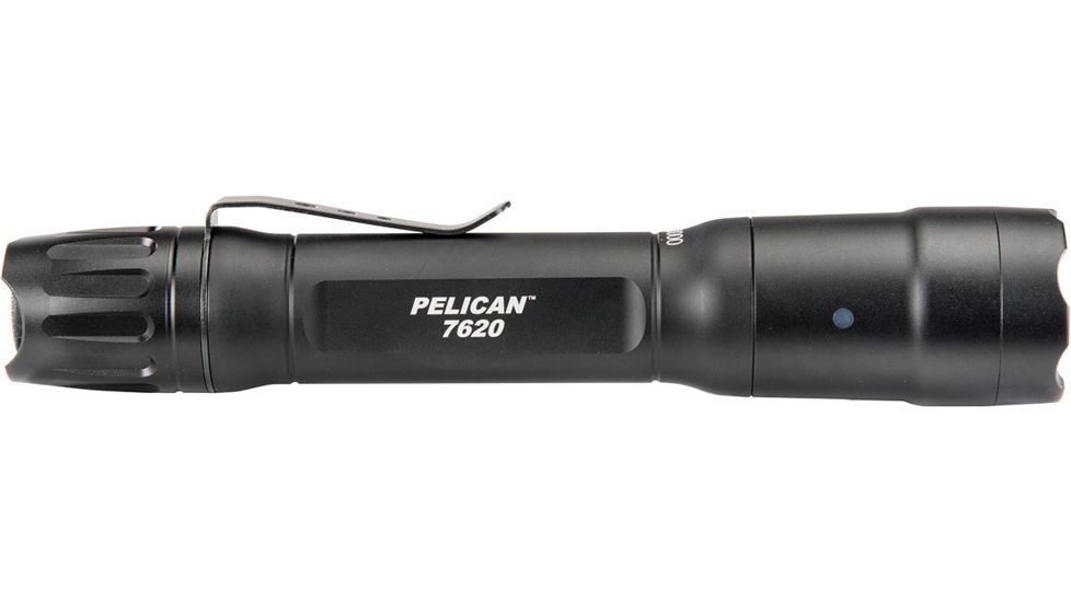 Pelican 7620 Tactical Flashlight, 2 AA/3 CR123, Black, 6.75 in, 7620