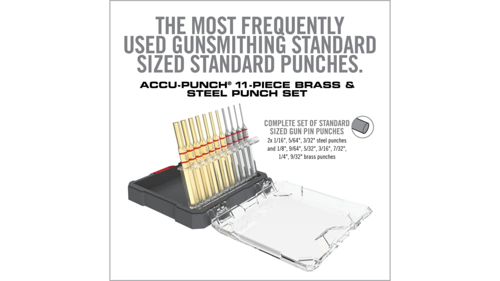 Real Avid Accu-punch Set Brass 11 Piece Standard Pin Punch