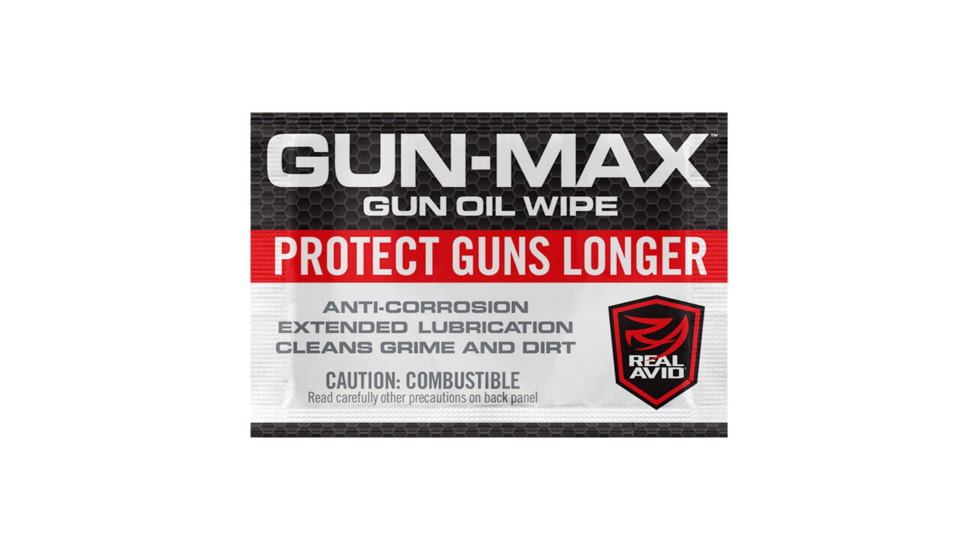 Real Avid Gun-Max Gun Oil Wipes, 25 Pack, AVGMW25