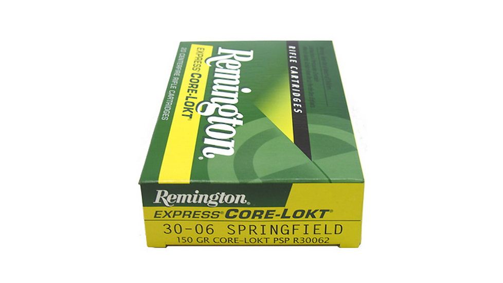 Remington Core-Lokt .30-06 Springfield 150 grain Core-Lokt Pointed Soft Point Centerfire Rifle Ammo, 20 Rounds, 27826