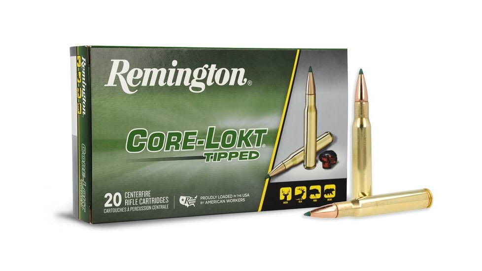 Remington .30-06 Springfield 165 Grains Core-Lokt Tipped Brass Cased Centerfire Rifle Ammo, 200 Round