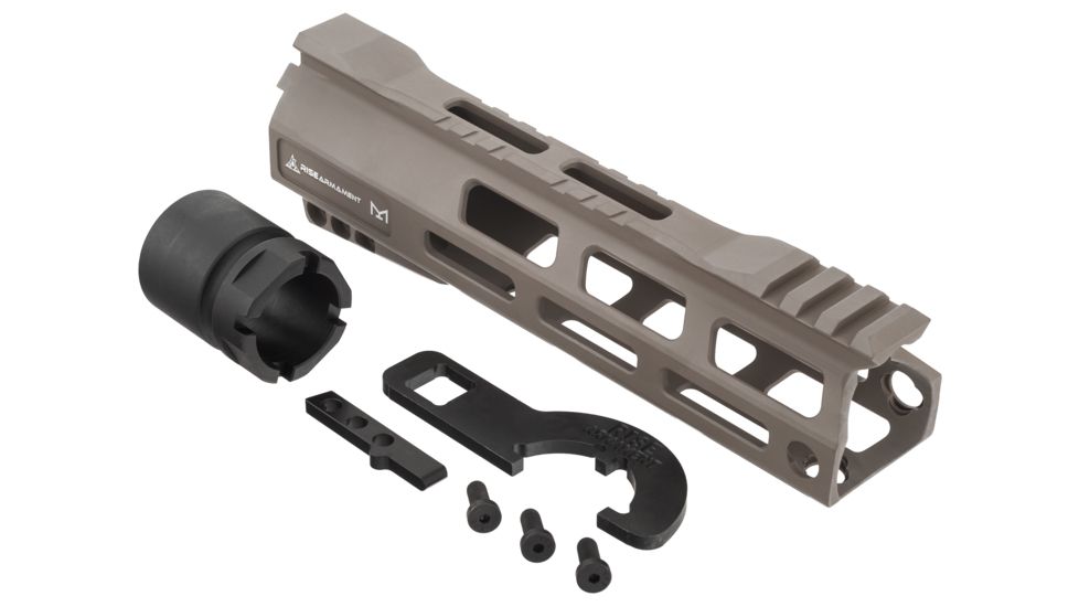 RISE Armament RA-905 Handguard, M-LOK, AR-15, 7.5in, 6061-T6 Billet Aluminum, Cerakote, FDE, RA-905-075-FDE