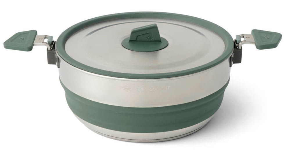 Sea to Summit Detour Stainless Steel Collapsible Pot, Laurel Wreath Green, A1212