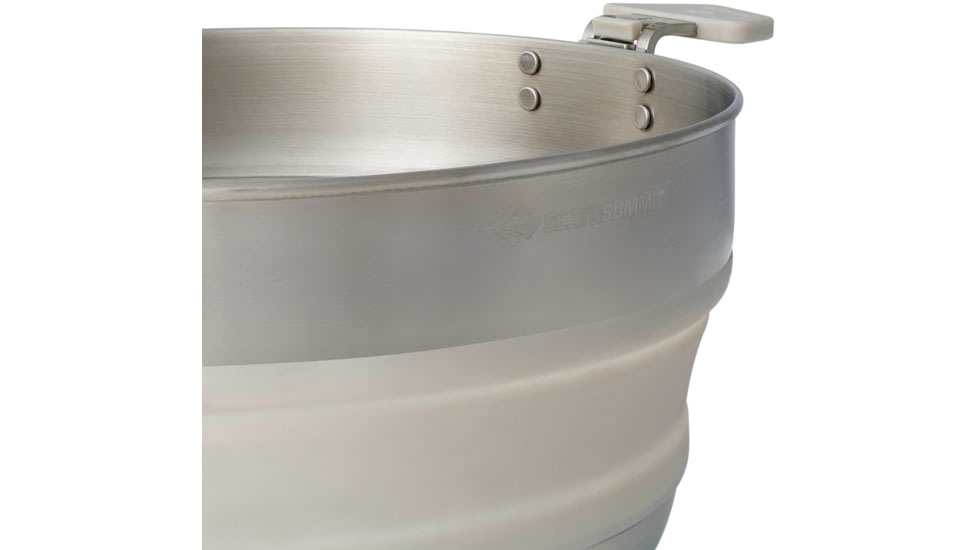 Sea to Summit Detour Stainless Steel Collapsible Pot, Moonstruck Grey, A1213