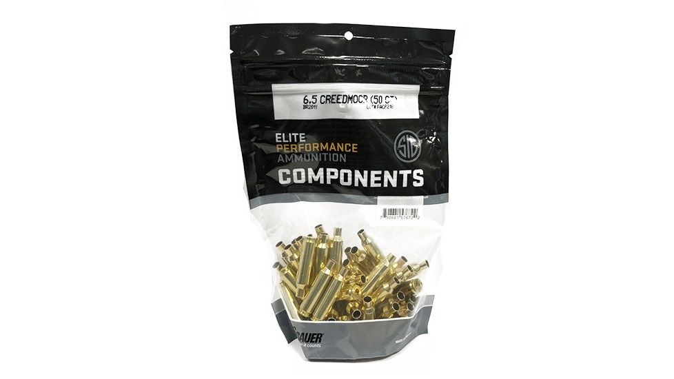 SIG SAUER Rifle Brass, 6.5mm Creedmoor, Non-Primed, 50 Brass/Bag, BR2011