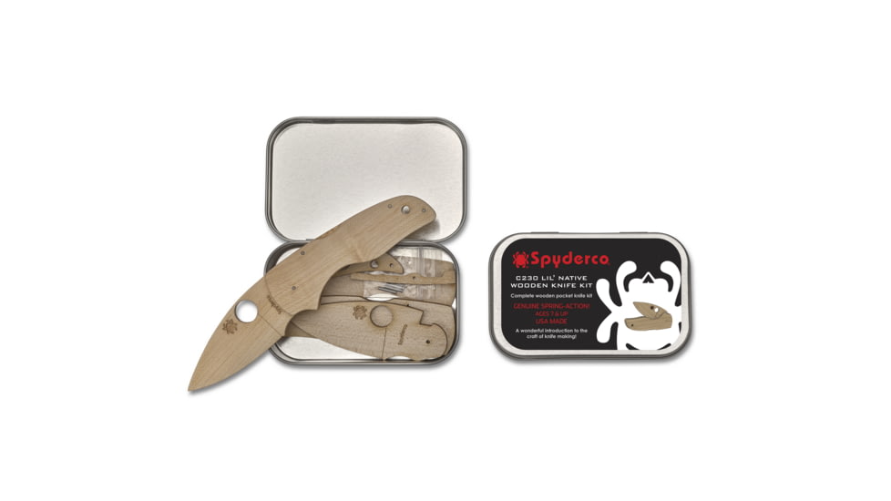 Spyderco Lil' Native Training Knife Kit, Wooden, WDKIT2