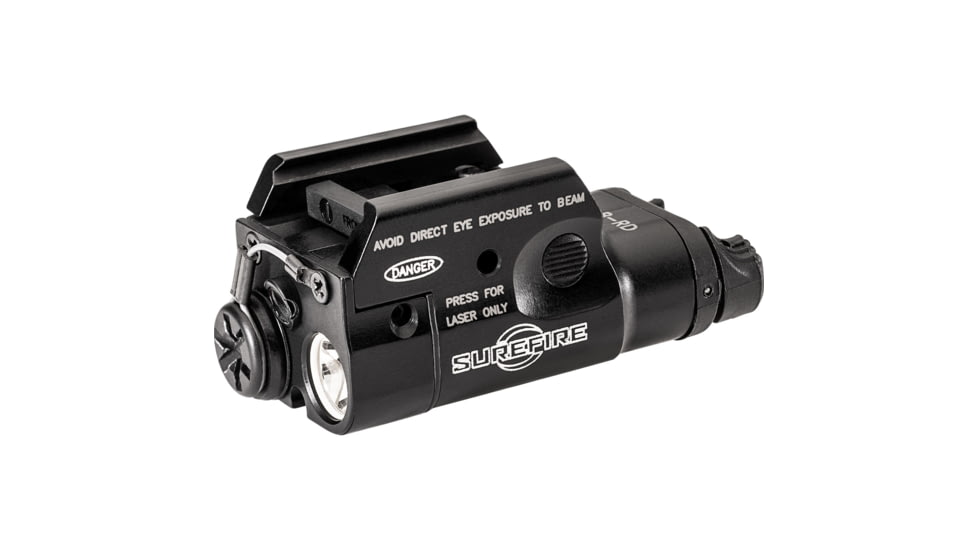 SureFire XC2-B Compact Pistol Light w/ Laser, AAA NiMH, Green/Red Laser, 300 Lumens, Black, XC2-B-RD