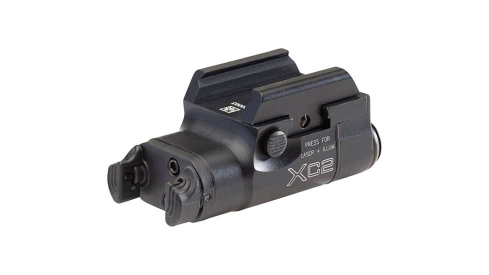 SureFire XC2-B Compact Pistol Light w/ Laser, AAA NiMH, Green/Red Laser, 300 Lumens, Black, XC2-B-RD