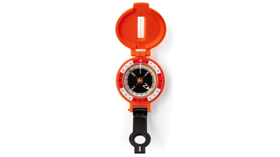 Survive Outdoors Longer Lensatic Compass, Orange, 0140-0024