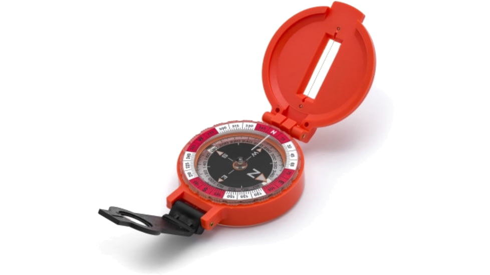 Survive Outdoors Longer Lensatic Compass, Orange, 0140-0024