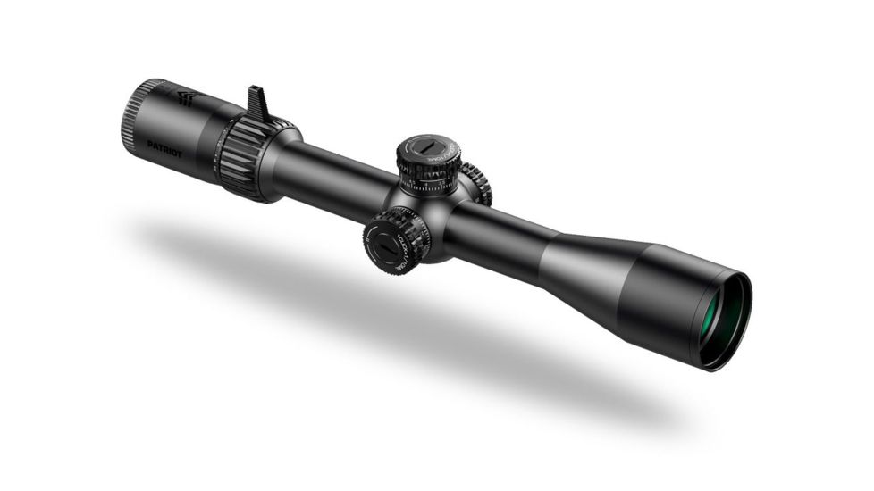 Swampfox Patriot Rifle Scope, 4-16x44mm, 30mm Tube, First Focal Plane, Sharpshooter Grid MIL Reticle, Black, PAT41644-L